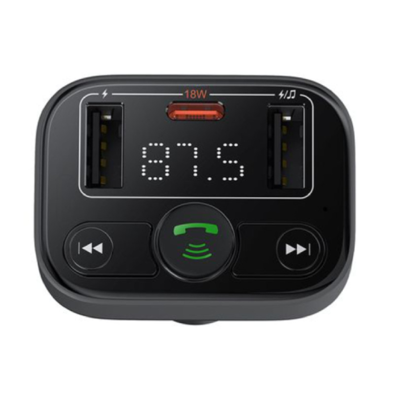 Baseus S-09 Lite Series Car FM Transmitter - Cluster Black