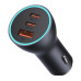 Baseus Golden Contactor Pro Triple Fast Car Charger 65W USB+ 2x USB-C - Dark Gray