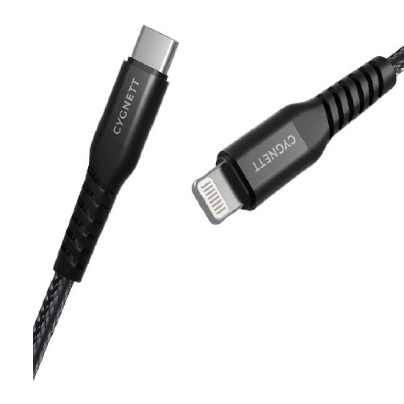 Cygnett EXOCONNECT Lightning to USB-C Cable - Black 2m