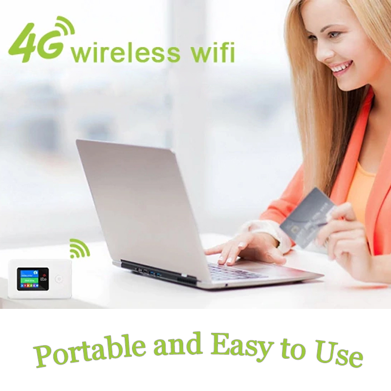 4G Mobile WiFi Router Unlocked Hotspot Modem 100 Mbps USB - White