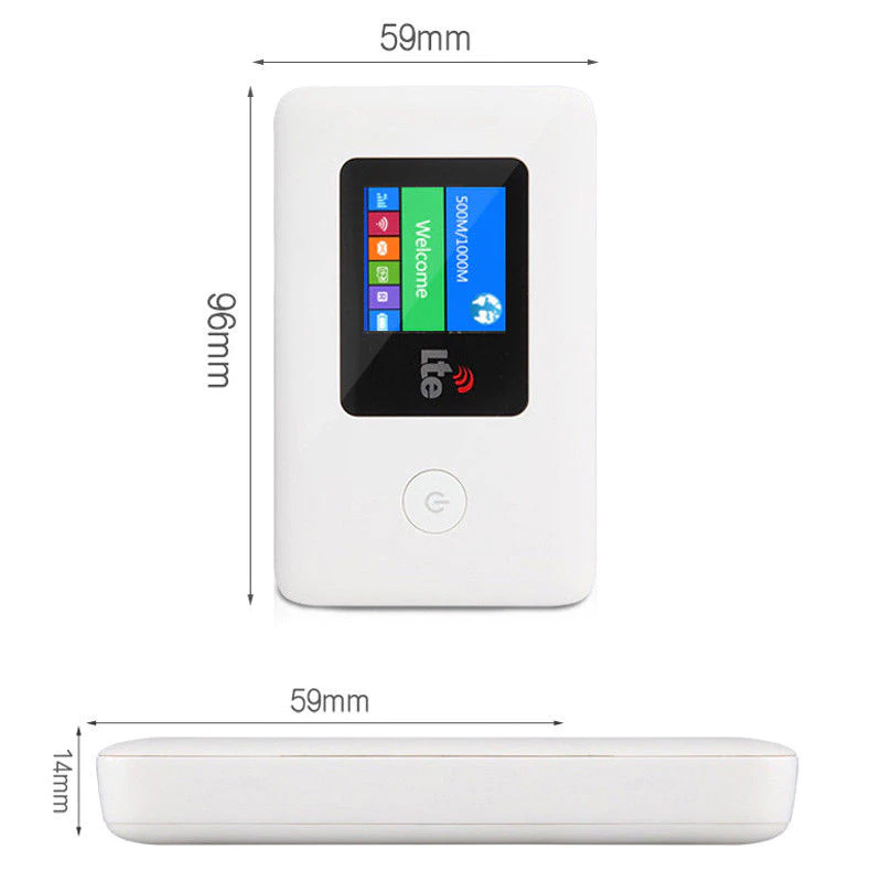 4G Mobile WiFi Router Unlocked Hotspot Modem 100 Mbps USB - White