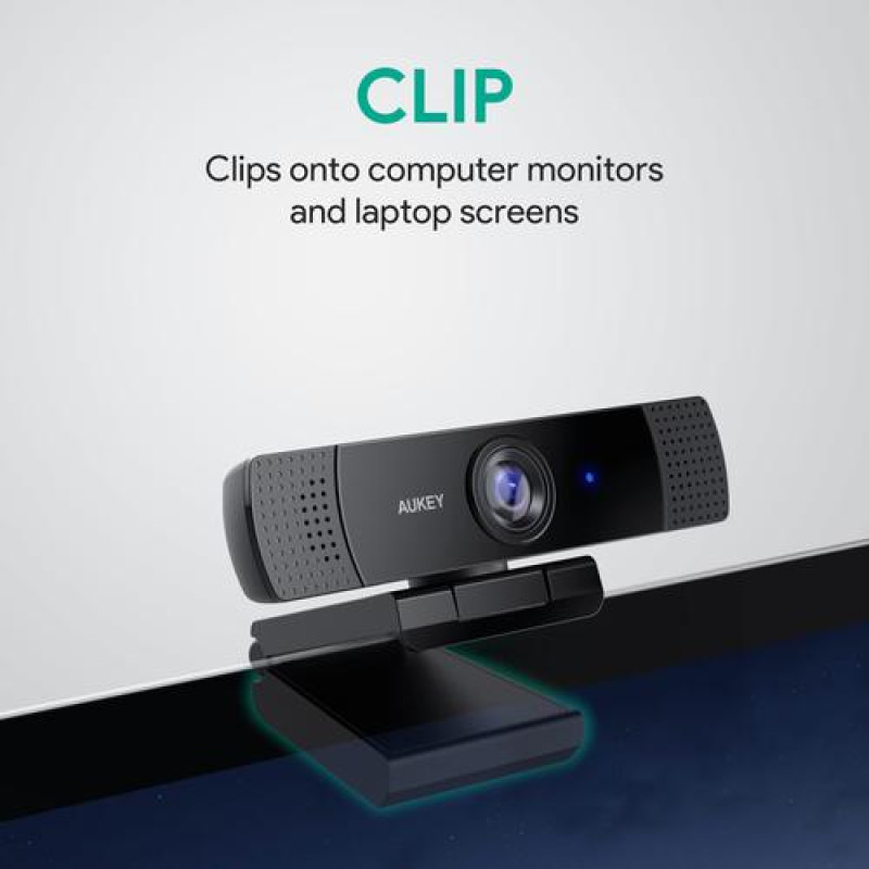 AUKEY PC-LM1E Full HD Video 1080P Webcam - Black