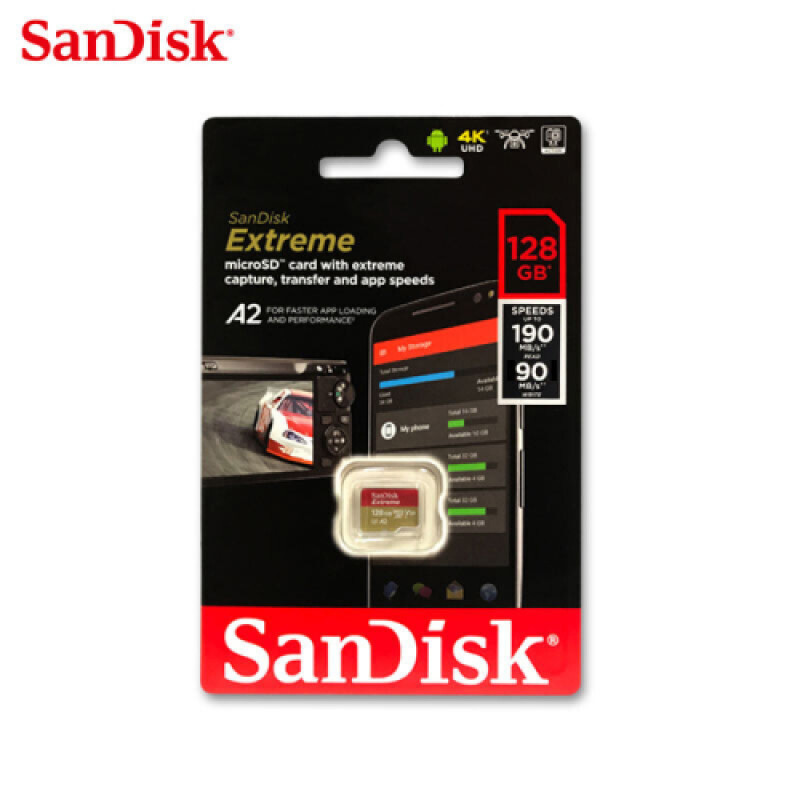 SanDisk 128GB Extreme microSD Card (SDXC) - 190MB/s