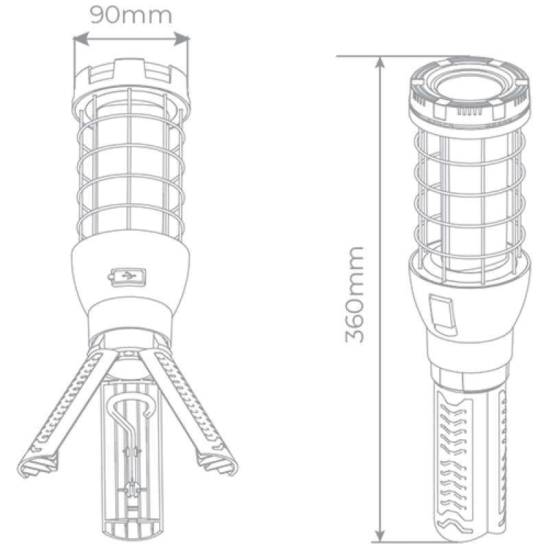 Luceco Rechargeable Multifunctional Cage Work Light