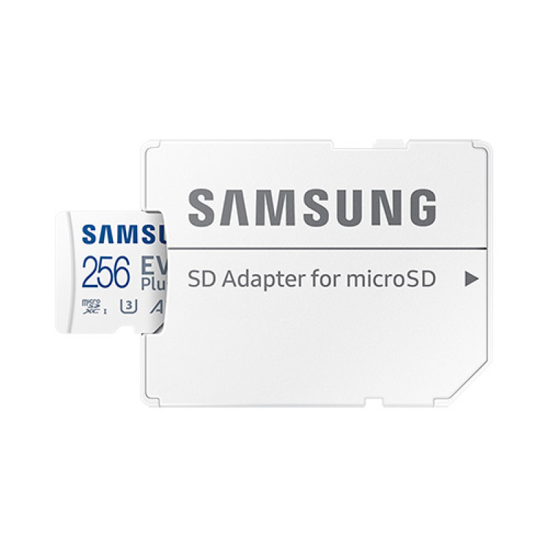 Samsung 256GB Evo Plus microSD Card (SDXC) + SD Adapter - 130MB/s