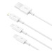 Baseus Superior Series Fast Charging Data Cable USB to Micro USB +Lightning+USB-C 3.5A 1.5m - White