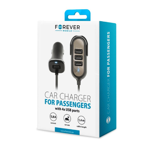 Forever PC-01 4 USB Port Car Charger