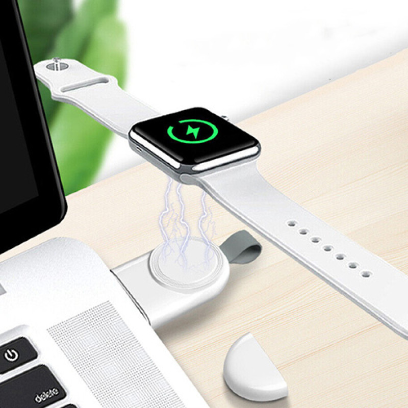 USB-C Magnetic Portable Wireless Charger for Apple Watch - White