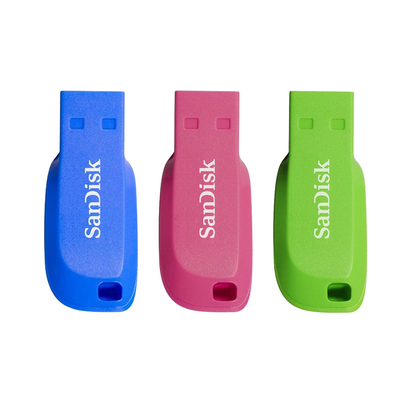 SanDisk 32GB Cruzer Blade USB 2.0 Flash Drive - Pack of 3