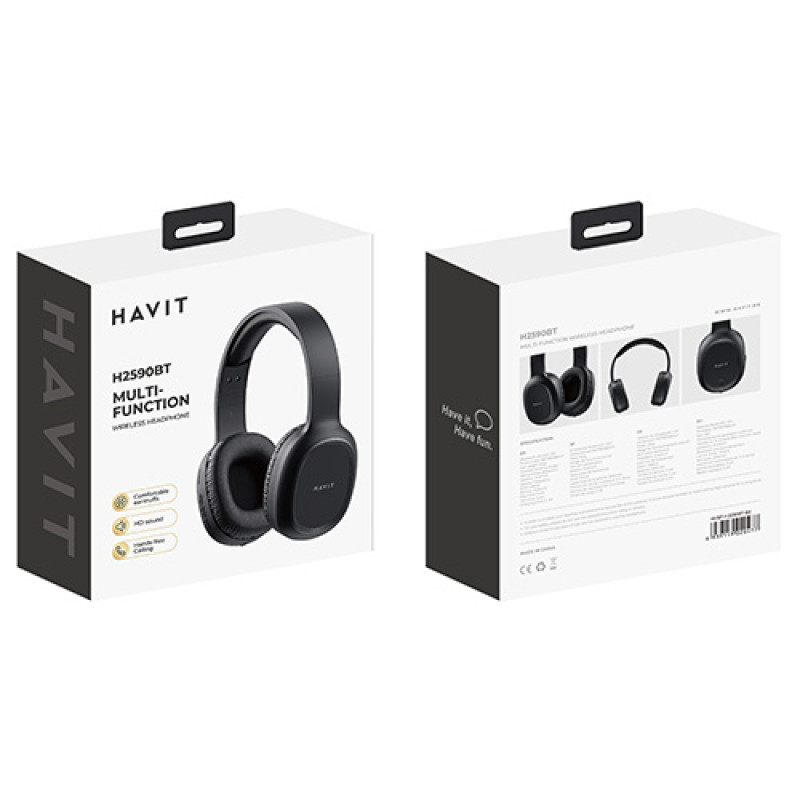 HAVIT H2590BT PRO Bluetooth Headphone - Black