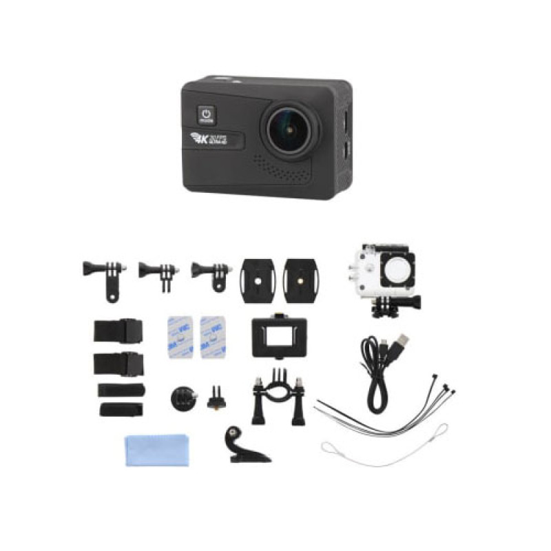 T'nB Full HD 1080p 4K WiFi Action Camera with Waterproof Case - Black -  15 Accessories Included