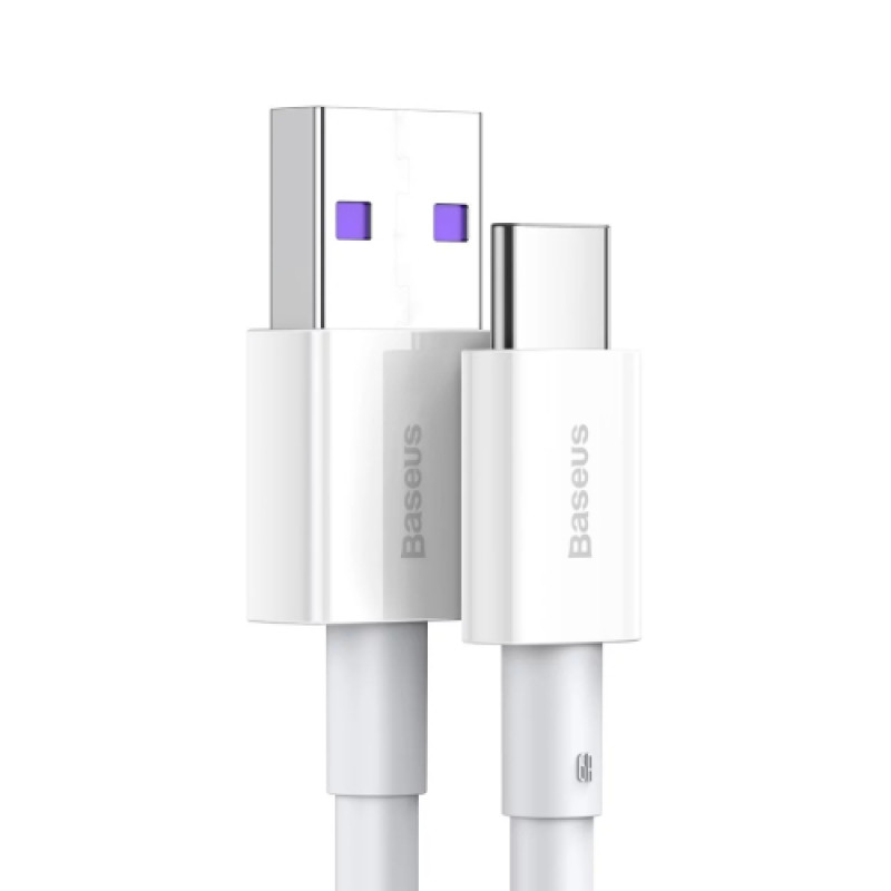 Baseus Superior Series Fast Charging Data Cable USB to USB-C 66W 1m - White