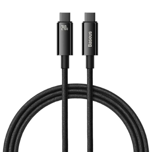 Baseus Tungsten Gold Fast Charging Data Cable USB-C to USB-C 240W 1m - Black