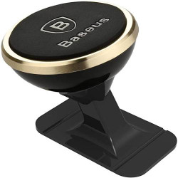 Baseus 360-Degree Rotation Magnetic Mount Holder (Gold/Black)