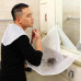 Beard Apron Shaving Trimming Hair Catcher - White