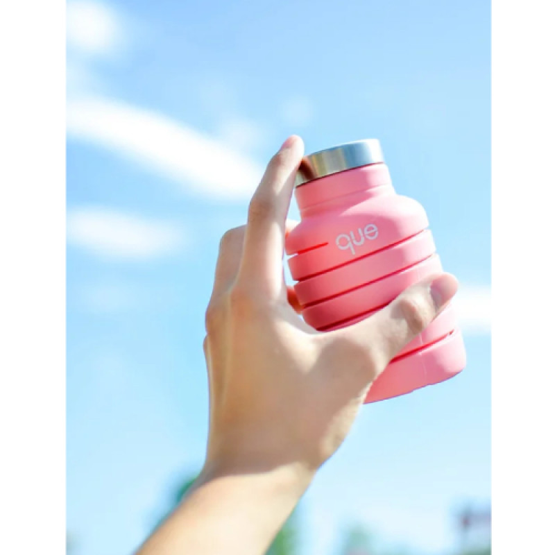 Que Bottle, 20oz Collapsible Bottle - Coral Pink