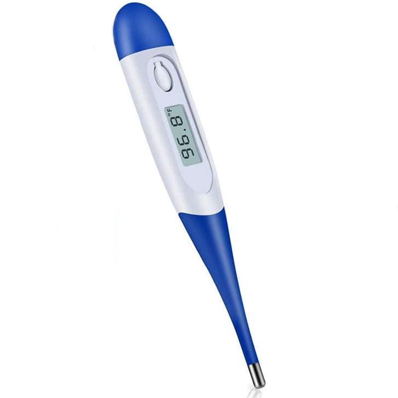 Digital LCD Oral Thermometer with Flexible Tip & Fever Alarm