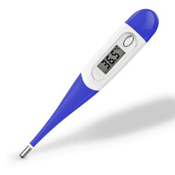 Digital LCD Oral Thermometer with Flexible Tip & Fever Alarm