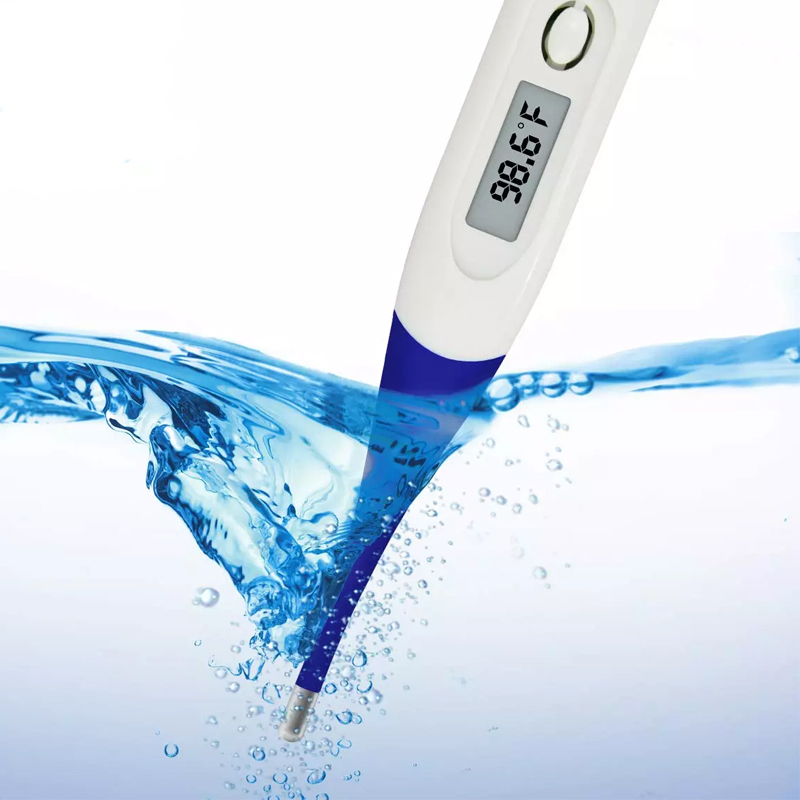 Digital LCD Oral Thermometer with Flexible Tip & Fever Alarm