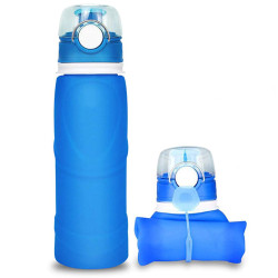 MyFriday Foldable Silicone Travel Water Bottle BPA Free 750ml - Blue