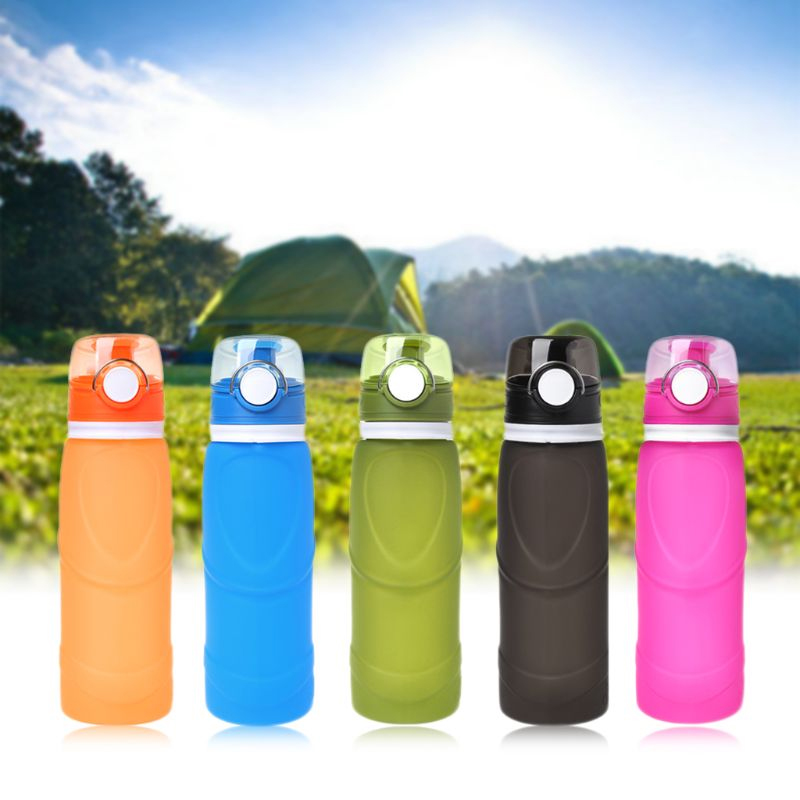 MyFriday Foldable Silicone Travel Water Bottle BPA Free 750ml - Blue