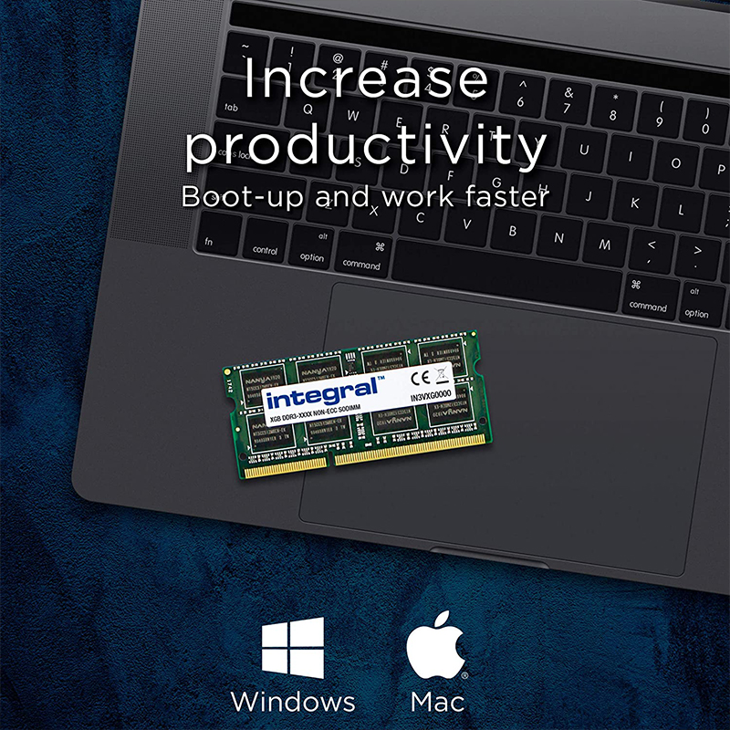 Integral 4GB (1x 4GB) 1600MHz DDR3 SODIMM CL11 Laptop Memory Module