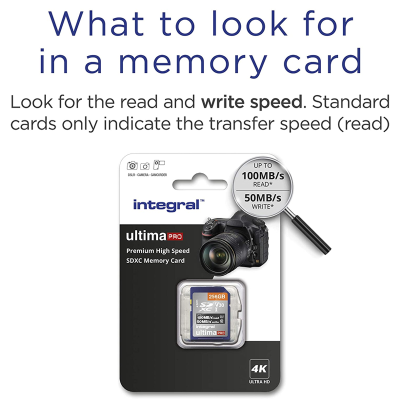 Integral 256GB UltimaPRO V30 Premium SD Card (SDXC) UHS-I U3 - 100MB/