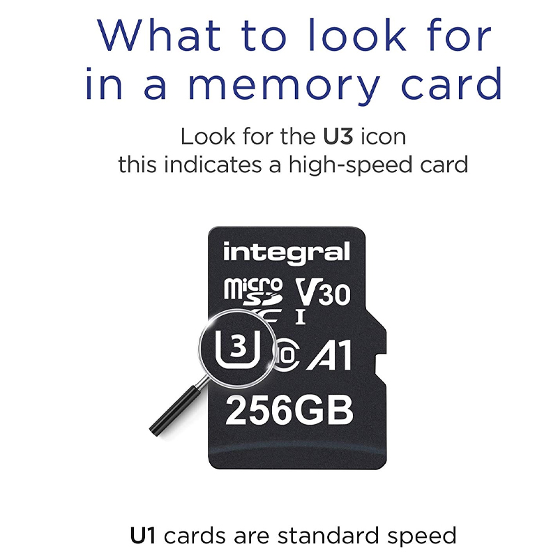 Integral 256GB UltimaPRO V30 Premium microSD Card (SDXC) UHS-I U3 + Adapter - 100MB/s