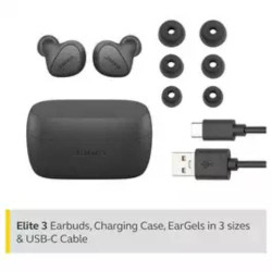 Jabra Elite 3 In-Ear True Wireless Earbuds - Dark Grey