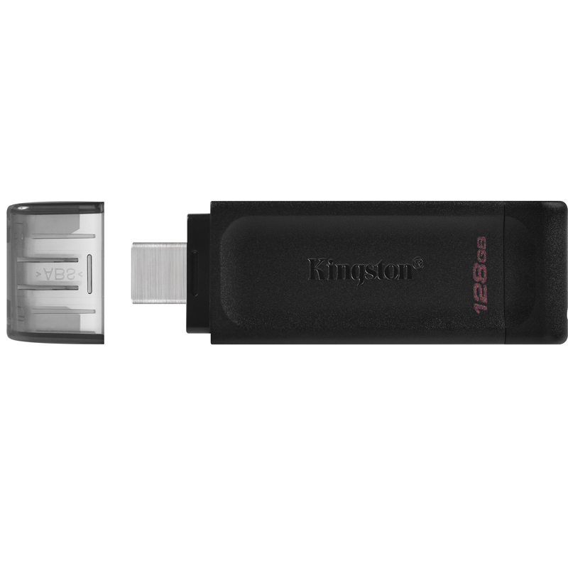 Kingston 128GB DataTraveler 70 USB-C Flash Drive - Black