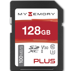 MyMemory PLUS 128GB V30 High Speed SD Card (SDXC) UHS-1 U3 - 100MB/s