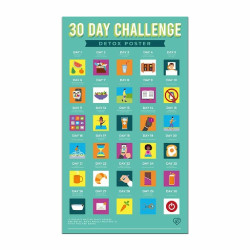 BUCKET LIST - 30 Day Challenge Poster Fitness Detox