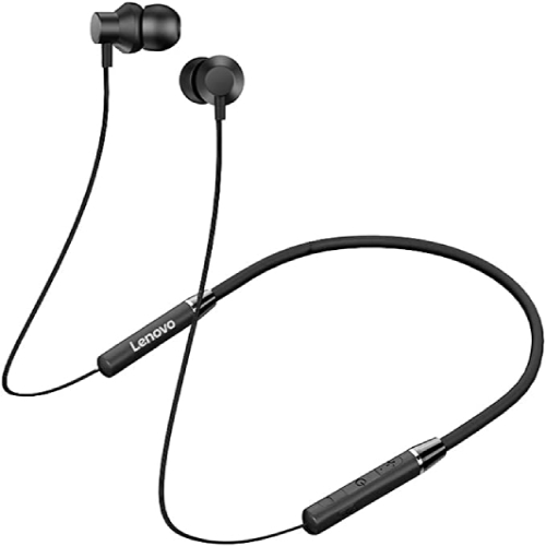 Lenovo HE05 Neckband Bluetooth Earphones - Black