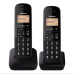 Panasonic KX-TGB612EB Cordless Landline Telephone Twin Pack - Black