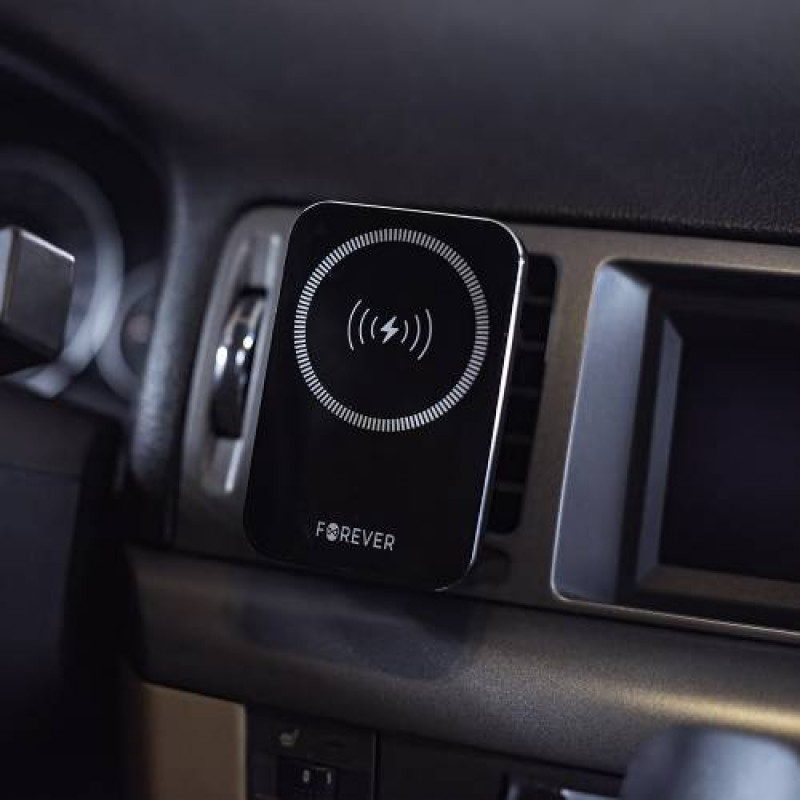 Forever MACH-100 Car Air Vent Magnetic Wireless Charging Phone Holder - Black