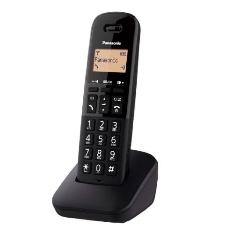 Panasonic KX-TGB612EB Cordless Landline Telephone Twin Pack - Black