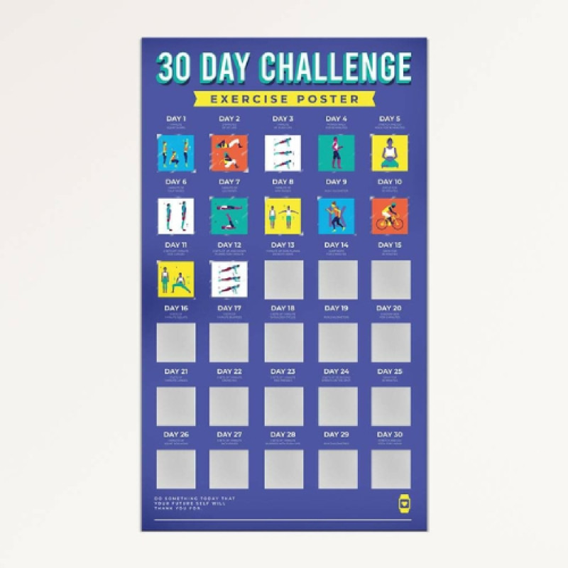 BUCKET LIST - 30 Day Challenge Poster Fitness