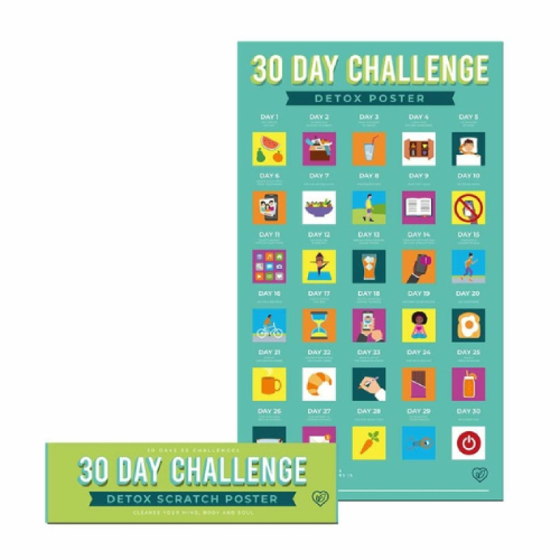 BUCKET LIST - 30 Day Challenge Poster Fitness Detox