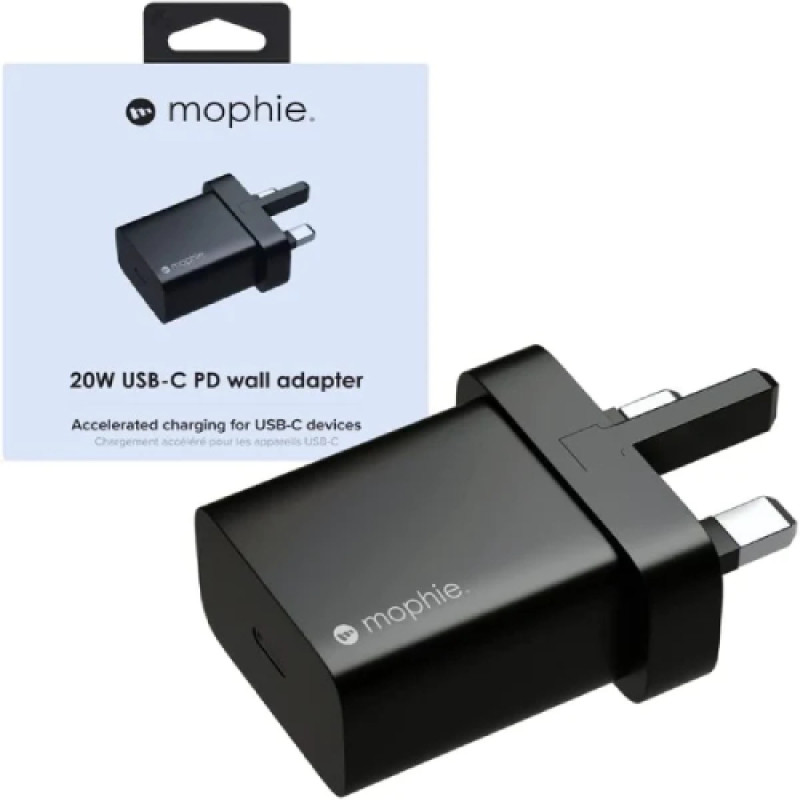 Mophie USB-C Wall Charger UK 20W Black