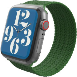 GEAR4 IWatch Compatible with Apple Watch 42/44/45 mm Braided  Solo Loop Band LG Forest Green