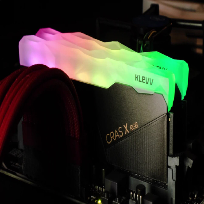 KLEVV CRAS X RGB 16GB kit (2x8GB) 3200MHz Gaming Memory DDR4-RAM XMP 2.0 High Performance