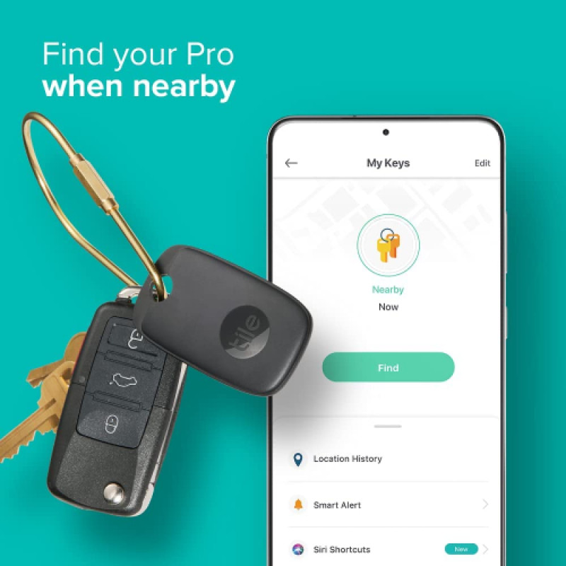 Tile Pro (2022) Bluetooth Item Finder - 120 m finding range, works with Alexa and Google Smart Home