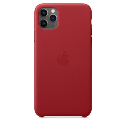 Apple Official iPhone 11 Pro Max Leather Case - Red