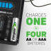 Energizer 1 Hour Battery Charger for AA & AAA Batteries (4 x AA Batteries Included)