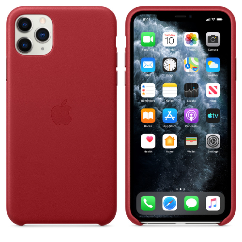 Apple Official iPhone 11 Pro Max Leather Case - Red