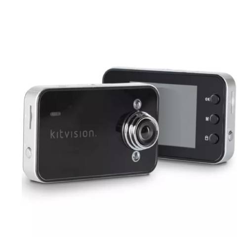 KITVISION HD Dash Cam - Black & Silver + 32GB Micro SD Card