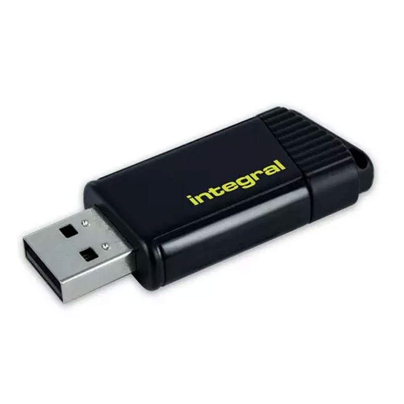 Integral 64GB Pulse USB Flash Drive - Yellow