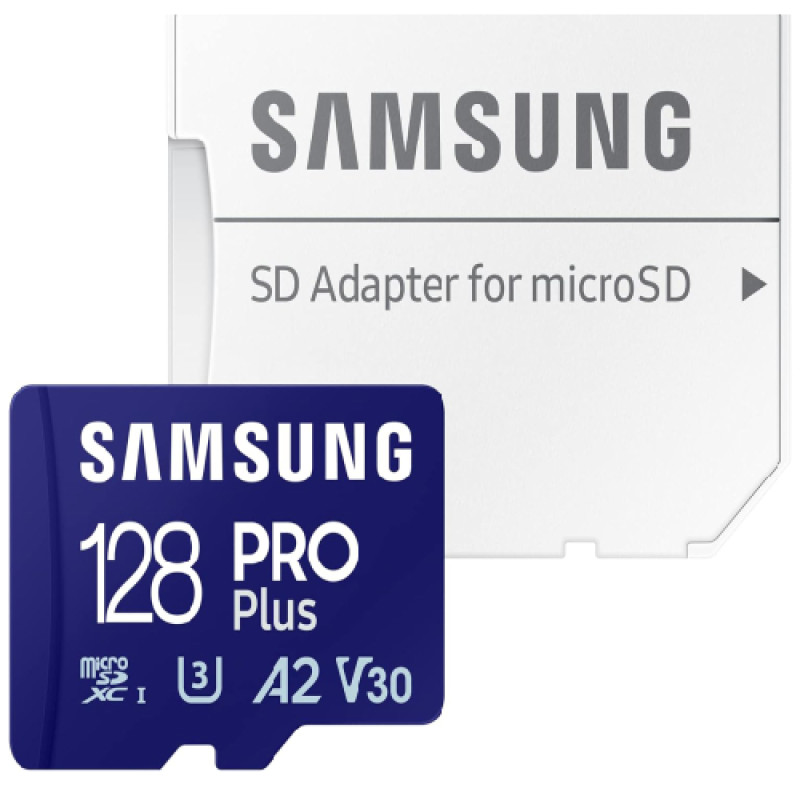 Samsung 128GB Pro Plus microSD Card + SD Adapter-  180 MB/s