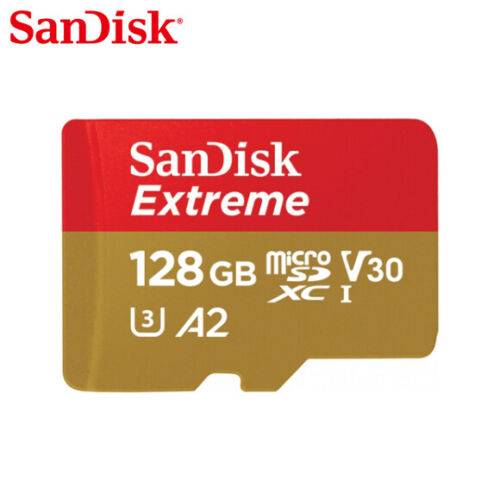 SanDisk 128GB Extreme A2 V30 microSD  Card (SDXC) UHS-I U3 + Adapter- 190MB/s