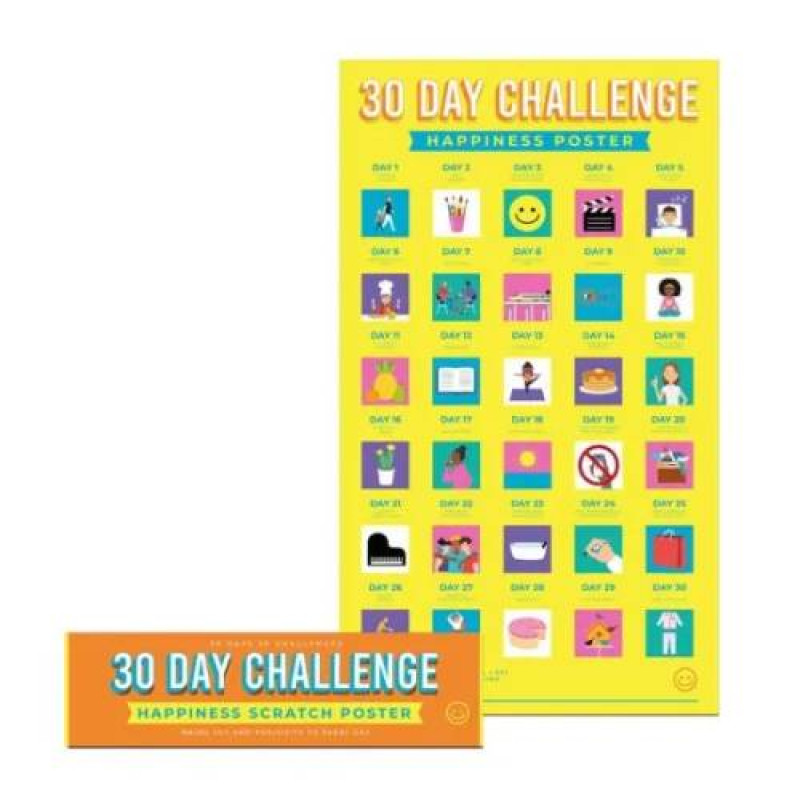 BUCKET LIST - 30 Day Challenge Poster Happiness